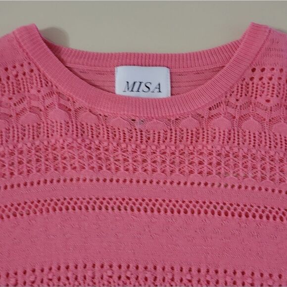 Misa Los Angeles Kelly Knit Top Coral-Pink - Picture 9 of 16